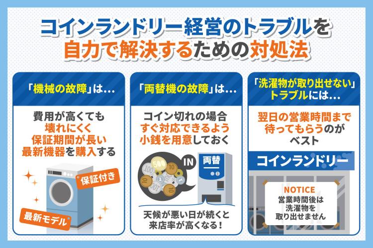 コインランドリー経営のトラブルを自力で解決するための対処法