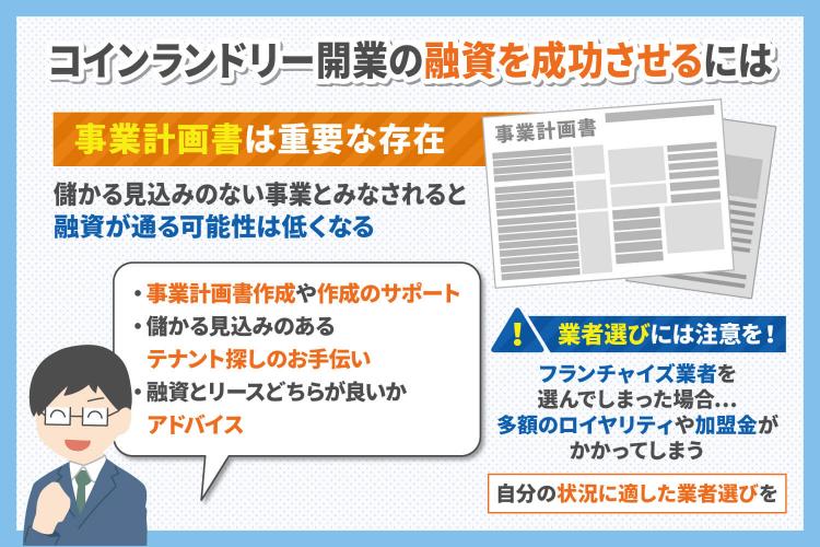 コインランドリー開業の融資を成功させるには